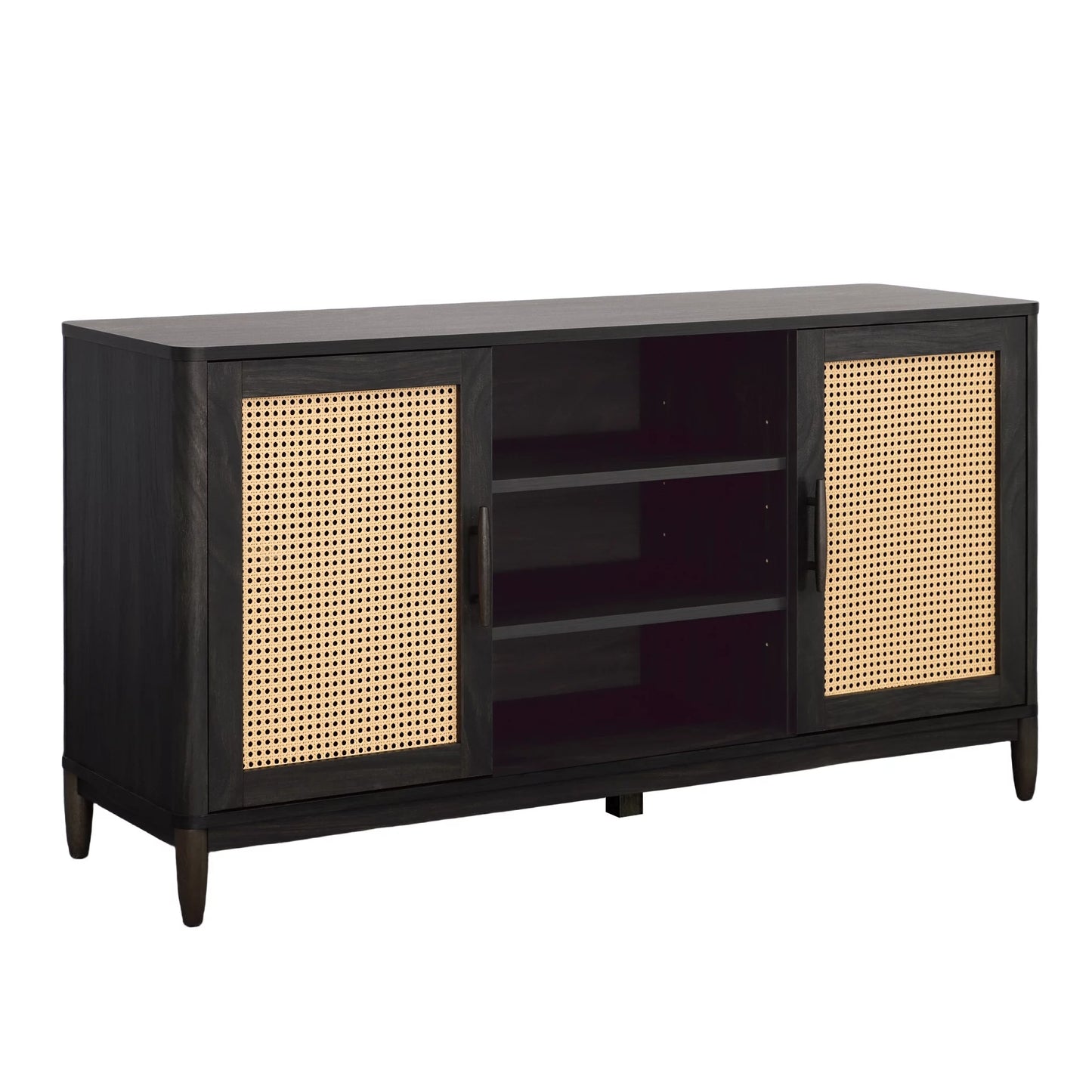 Springwood Cane TV Stand for Tv'S up to 65", Light Honey Finish
