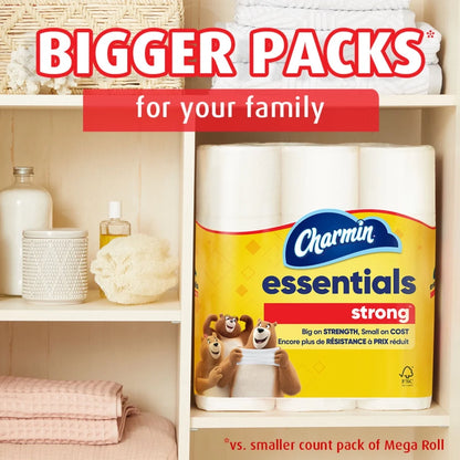 Essentials Strong Toilet Paper 6 Mega Rolls, 429 Sheets per Roll