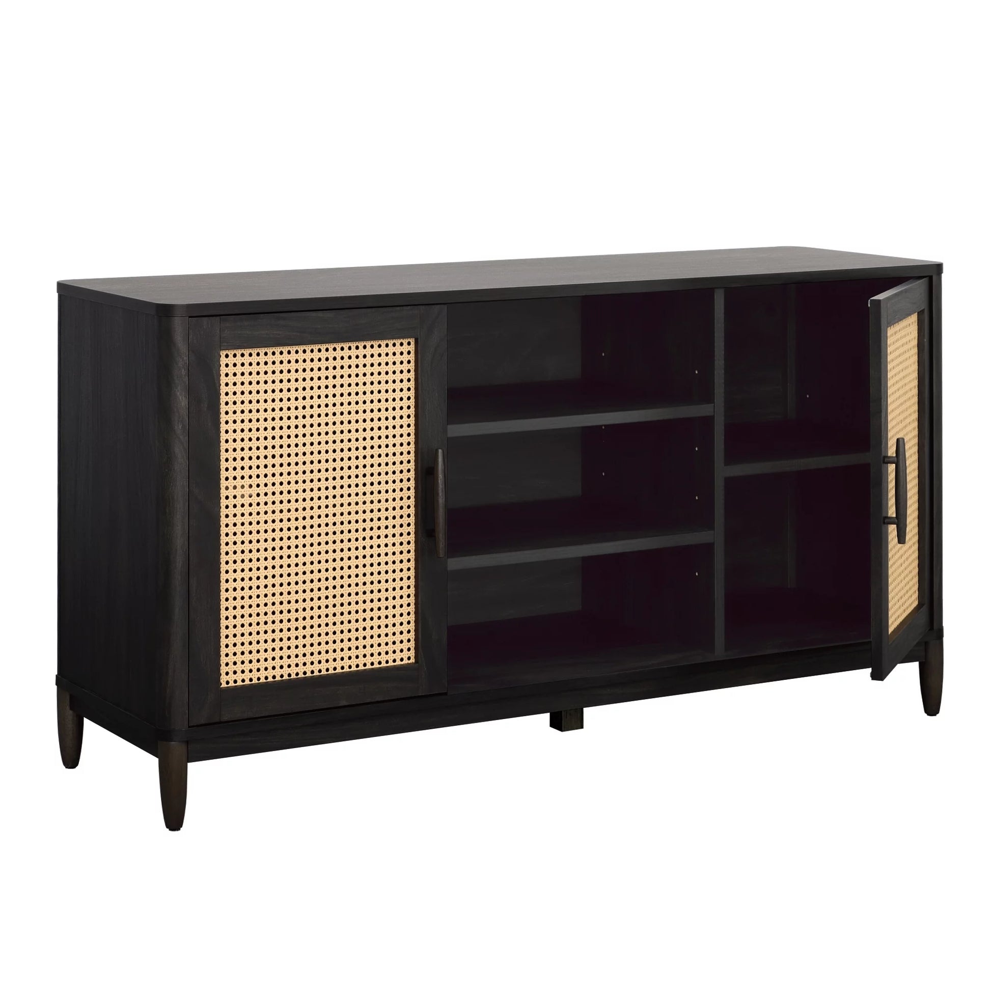 Springwood Cane TV Stand for Tv'S up to 65", Light Honey Finish