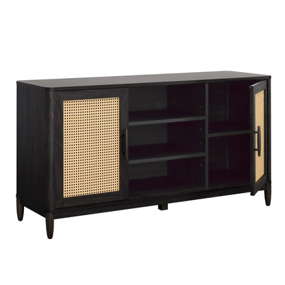 Springwood Cane TV Stand for Tv'S up to 65", Light Honey Finish