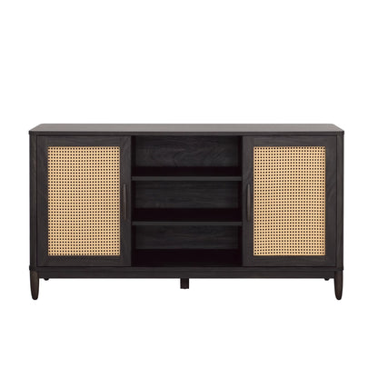 Springwood Cane TV Stand for Tv'S up to 65", Light Honey Finish