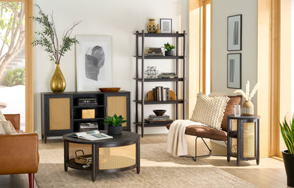 Springwood Cane TV Stand for Tv'S up to 65", Light Honey Finish